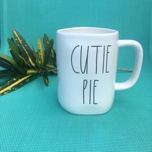 Rae Dunn Mug Cutie Pie Coffee Tea Cup White Black Ceramic gift